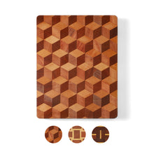 Load image into Gallery viewer, Handcrafted 3D Checkered Acacia Wood Cutting Board