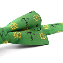 Load image into Gallery viewer, Men's Green Anchor Banded Bow Tie