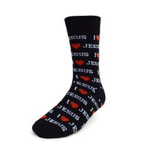 Load image into Gallery viewer, Men's "I Love Jesus" Novelty Socks