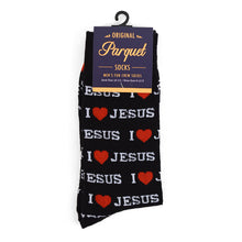 Load image into Gallery viewer, Men's "I Love Jesus" Novelty Socks