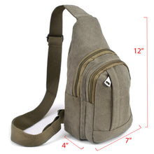 Load image into Gallery viewer, Canvas Crossbody Sling Bag with Urban Sporty Design