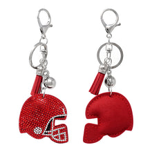 Load image into Gallery viewer, Football & Helmet Keychains with Sparkling Rhinestones - Super Bowl