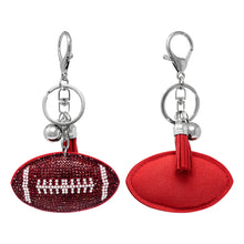 Load image into Gallery viewer, Football & Helmet Keychains with Sparkling Rhinestones - Super Bowl