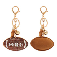 Load image into Gallery viewer, Football & Helmet Keychains with Sparkling Rhinestones - Super Bowl