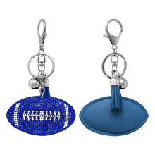 Load image into Gallery viewer, Football & Helmet Keychains with Sparkling Rhinestones - Super Bowl