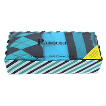 Load image into Gallery viewer, Fancy Multi Colored Socks Striped Gift Box (3 Pairs in Box)