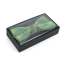 Load image into Gallery viewer, Men's Green Anchor Banded Bow Tie