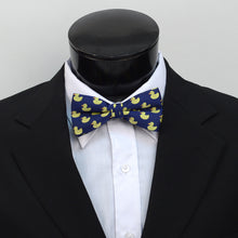 Load image into Gallery viewer, Men's Blue Duck Banded Bow Tie