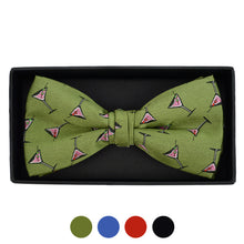 Load image into Gallery viewer, Men's Martini Glass Pattern Banded Bow Tie