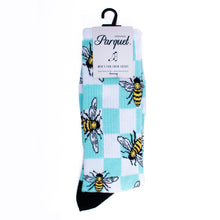 Load image into Gallery viewer, Men's Checker Bumble Bee Ribbed Socks