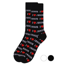 Load image into Gallery viewer, Men's "I Love Jesus" Novelty Socks