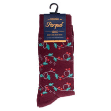 Load image into Gallery viewer, Men's Mistletoe Holiday Novelty Socks