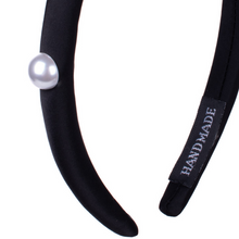 Load image into Gallery viewer, Nollia Ladies Satin Pearl Headband