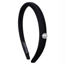 Load image into Gallery viewer, Nollia Ladies Satin Pearl Headband