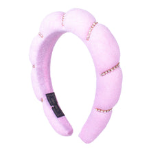 Load image into Gallery viewer, Nollia Puffy Spa Terry Towel Rhinestone Headband