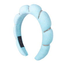 Load image into Gallery viewer, Nollia Puffy Spa Terry Towel Rhinestone Headband