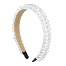 Load image into Gallery viewer, Nollia Ladies Multi-Pearl Statement Headband – White
