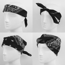 Load image into Gallery viewer, Cotton Bandana Black & White Duo Pack