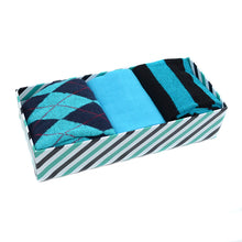 Load image into Gallery viewer, Fancy Multi Colored Socks Striped Gift Box (3 Pairs in Box)