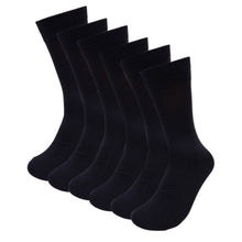 Load image into Gallery viewer, Men's Socks - Solid Black Fancy Dress - 3 Pack