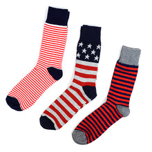 Load image into Gallery viewer, Fancy Multi Colored Socks Striped Gift Box (3 Pairs in Box)