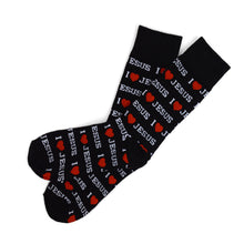 Load image into Gallery viewer, Men's "I Love Jesus" Novelty Socks