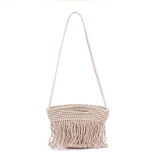 Load image into Gallery viewer, Nollia Ladies Woven Boho Chic Fringe Crochet Knit Crossbody Bag