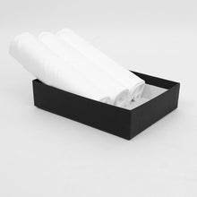 Load image into Gallery viewer, Boxed Men's Cotton Plain Handkerchiefs 3 piece Set