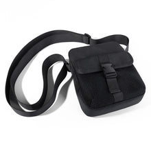 Load image into Gallery viewer, top down view of Westend athletic sling bag for men in black