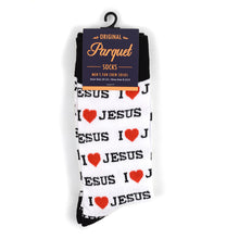 Load image into Gallery viewer, Men's "I Love Jesus" Novelty Socks