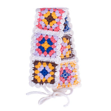 Load image into Gallery viewer, white crochet boho floral hairband with tie-back