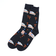 Load image into Gallery viewer, Parquet Men’s Ambulance Pattern Novelty Crew Socks