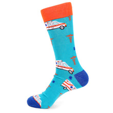 Load image into Gallery viewer, Parquet Men’s Ambulance Pattern Novelty Crew Socks