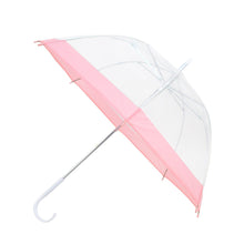 Load image into Gallery viewer, Kids' Clear Bubble Umbrella - Petite See-Thru Clear - Color Border