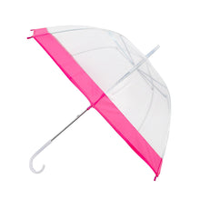 Load image into Gallery viewer, Kids' Clear Bubble Umbrella - Petite See-Thru Clear - Color Border