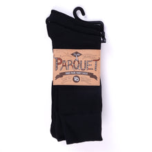 Load image into Gallery viewer, Men's Socks - Solid Black Fancy Dress - 3 Pack