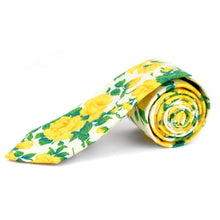 Load image into Gallery viewer, Tie - Floral Cotton Slim Tie 2.5"