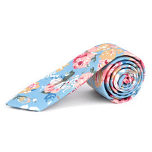 Load image into Gallery viewer, Tie - Floral Cotton Slim Tie 2.5"