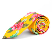 Load image into Gallery viewer, Parquet Floral Cotton Slim Tie (2.5") - 2 Color Options