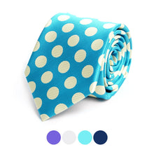 Load image into Gallery viewer, Polka Dots Microfiber Poly Woven Tie - MPW6920