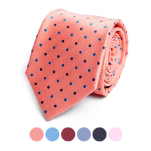 Load image into Gallery viewer, Polka Dots Microfiber Poly Woven Tie - MPW6915