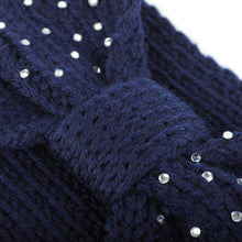 Load image into Gallery viewer, Nollia Women's Rhinestone Twist-Knot Knit Ear Warmer Headband