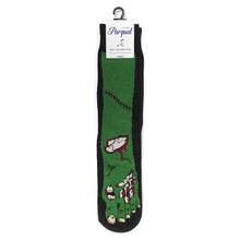 Load image into Gallery viewer, Parquet Men’s Zombie Feet Novelty Crew Socks – Black, Green & Red