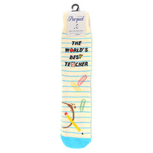 Load image into Gallery viewer, Men's Socks - The World's Best Teacher Novelty Sock