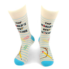 Load image into Gallery viewer, Men's Socks - The World's Best Teacher Novelty Sock