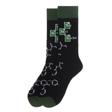 Load image into Gallery viewer, Parquet Men’s “The Best Teacher” Novelty Crew Socks – Black & Green