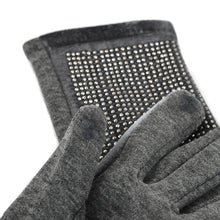 Load image into Gallery viewer, Women's Winter Gloves - Rhinestone Studded - Touch Screen