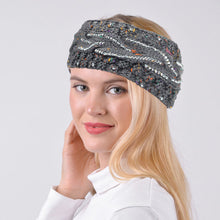Load image into Gallery viewer, Nollia Women's Rhinestone Knit Winter Headband Ear Warmer