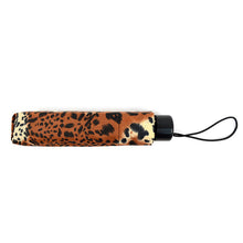 Load image into Gallery viewer, Parquet Animal Print Compact Umbrella – Auto-Open, Plastic Handle