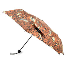 Load image into Gallery viewer, Parquet Animal Print Compact Umbrella – Auto-Open, Plastic Handle